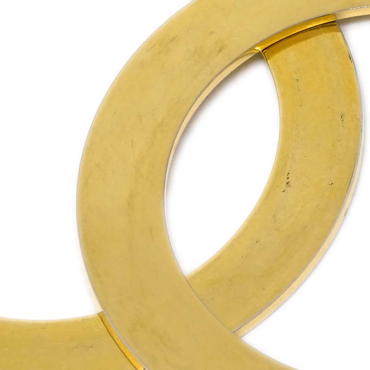 Luxury Chanel Hoop Dangle Earrings Clip-On Gold