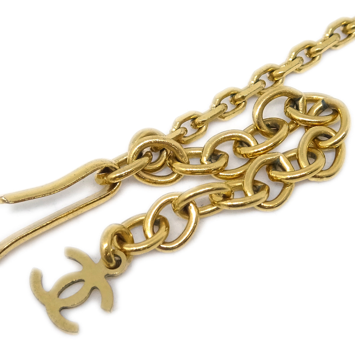 Luxury Chanel Pendant Necklace Gold White 03A