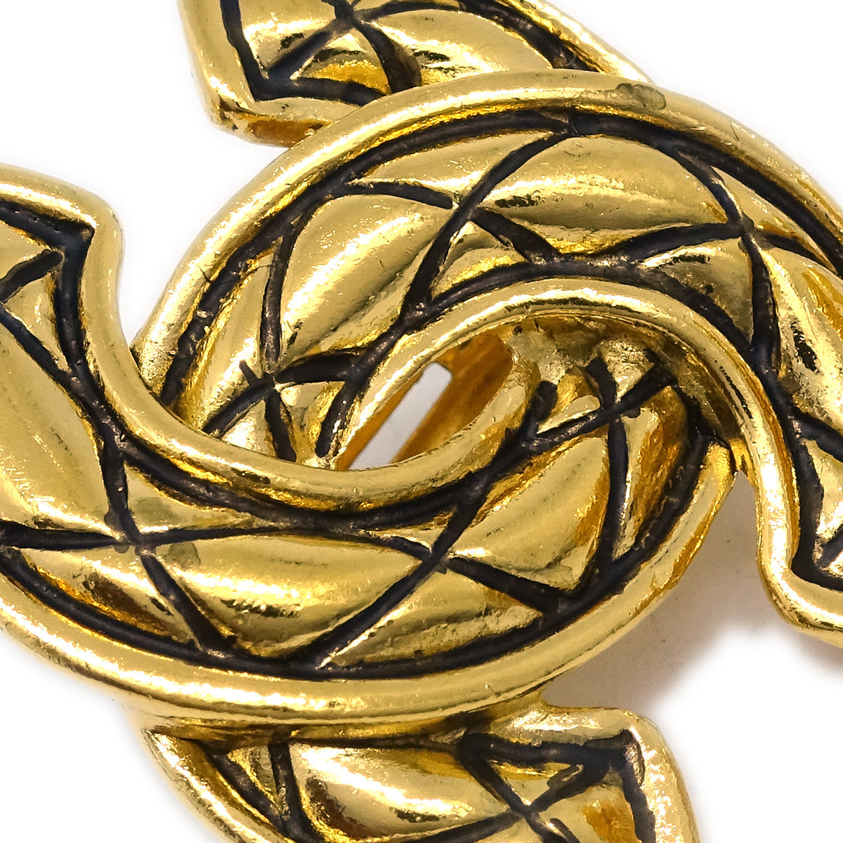Luxury Chanel Gold CC Earrings Clip-On 2459