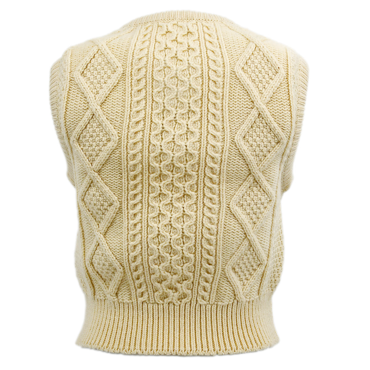Luxury Chanel Vest Sweater Ivory 96A #38