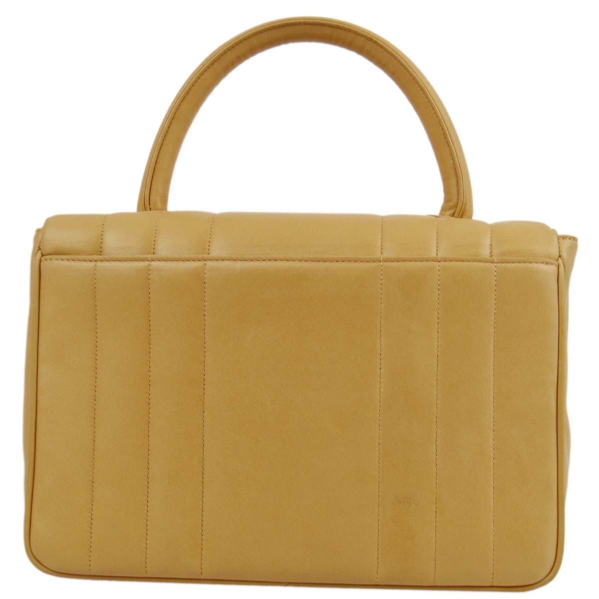 Luxury Chanel 1994-1996 Beige Lambskin Mademoiselle Handbag