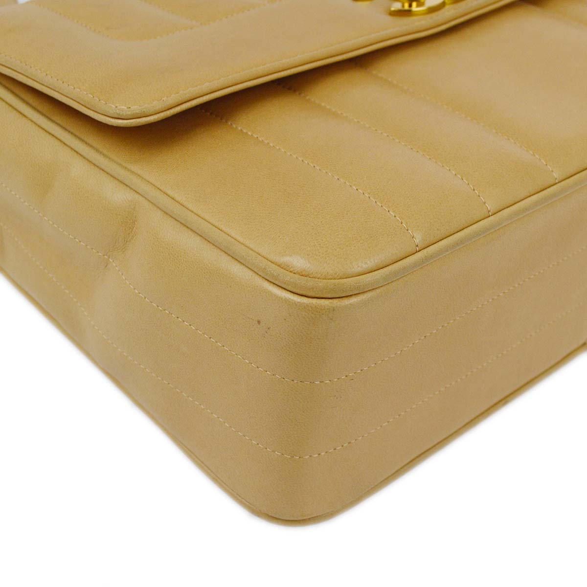 Luxury Chanel 1994-1996 Beige Lambskin Mademoiselle Handbag