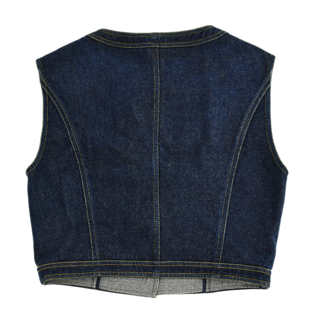 Luxury Chanel Vest Denim Jacket Indigo