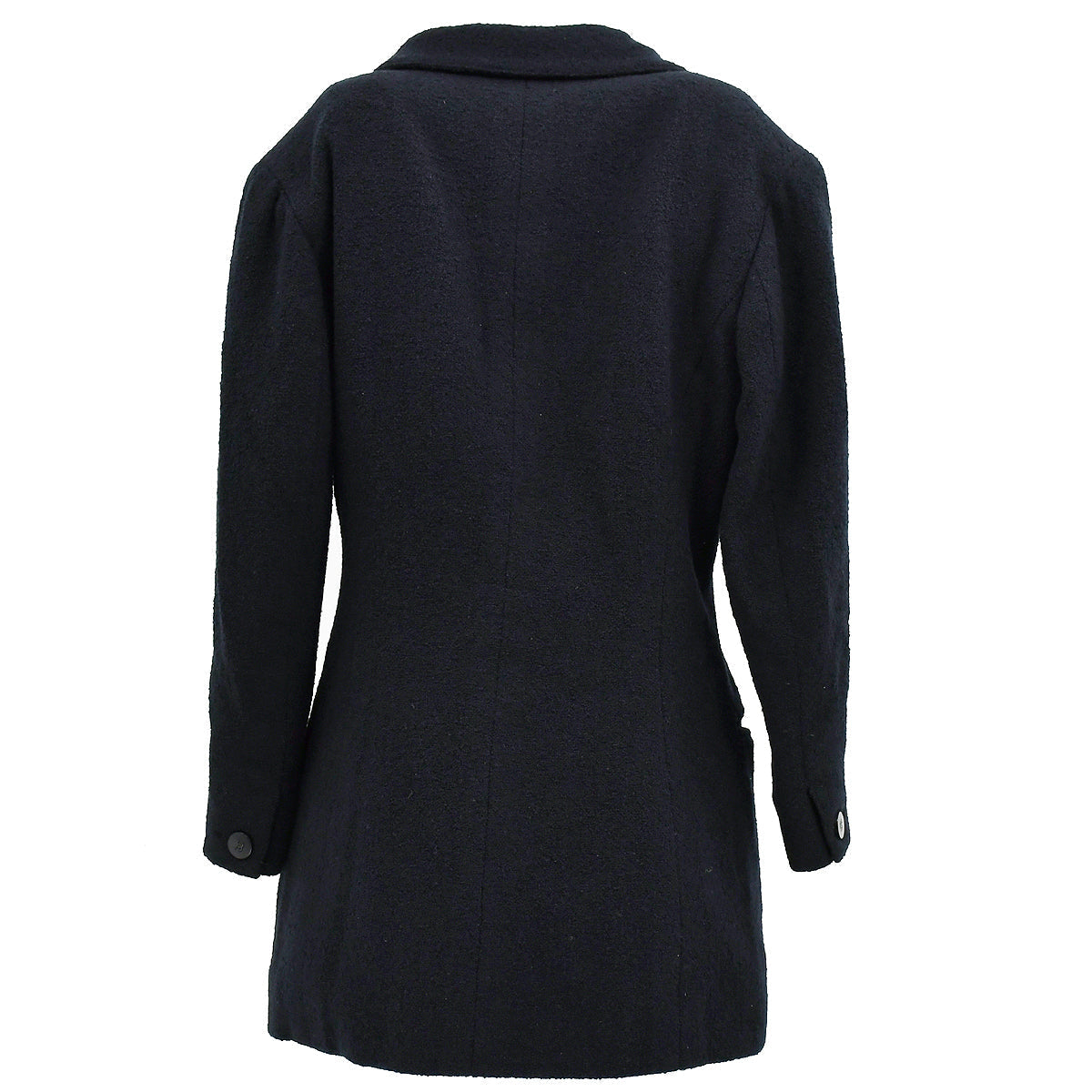 Luxury Chanel Single Breasted Jacket Black 98P #38