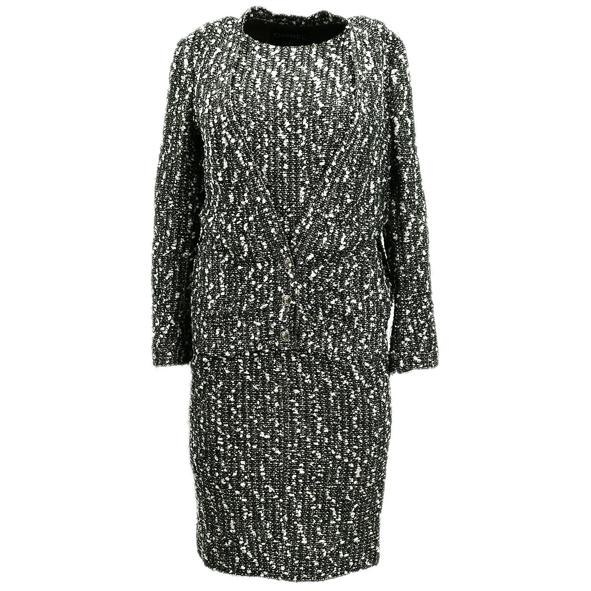 Luxury Chanel Setup Suit Jacket Dress Green 04A #36