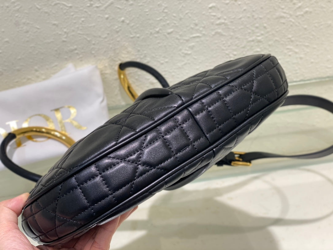 Luxury Diormeidum nolita 27cm black macrocannage lambskin