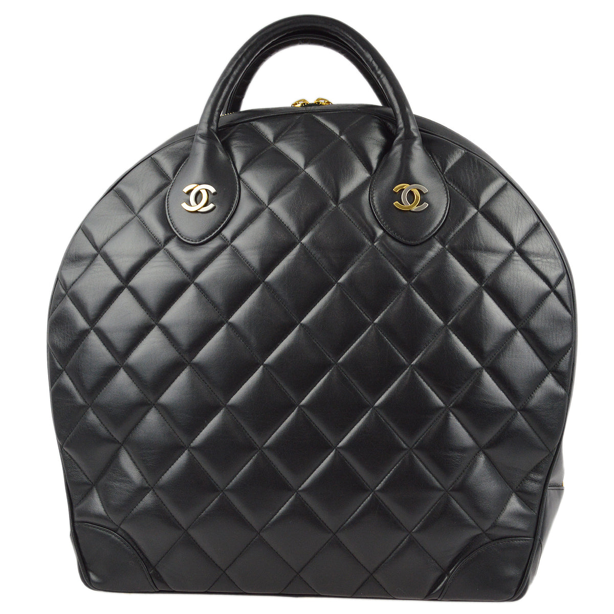 Luxury Chanel * 1997-1999 Black Lambskin Handbag