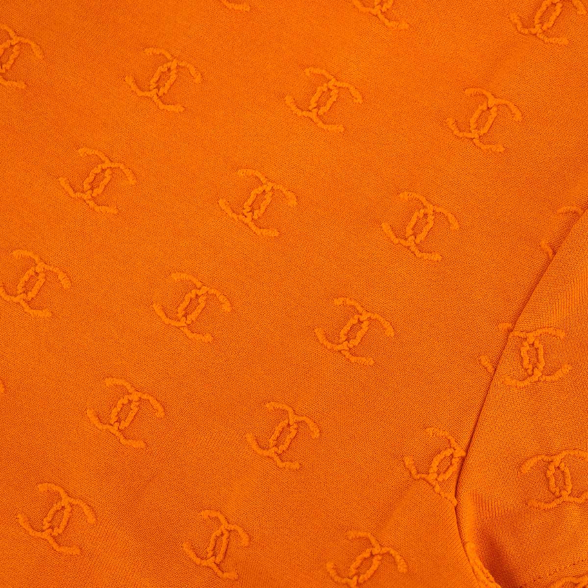 Luxury Chanel Cropped T-shirt Orange