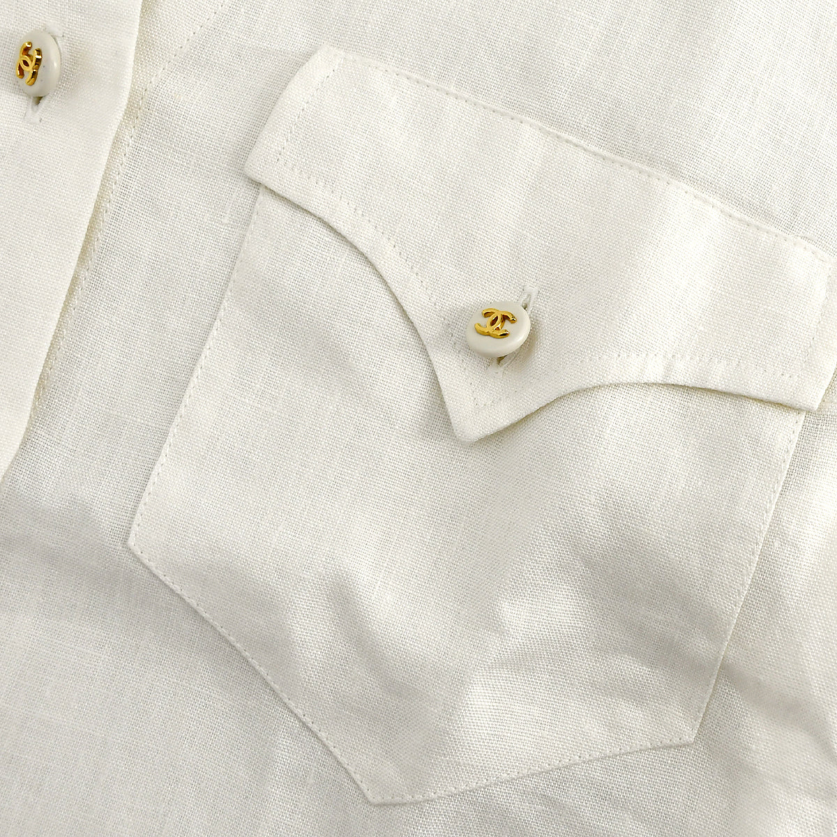Luxury Chanel Shirt White 97P #38