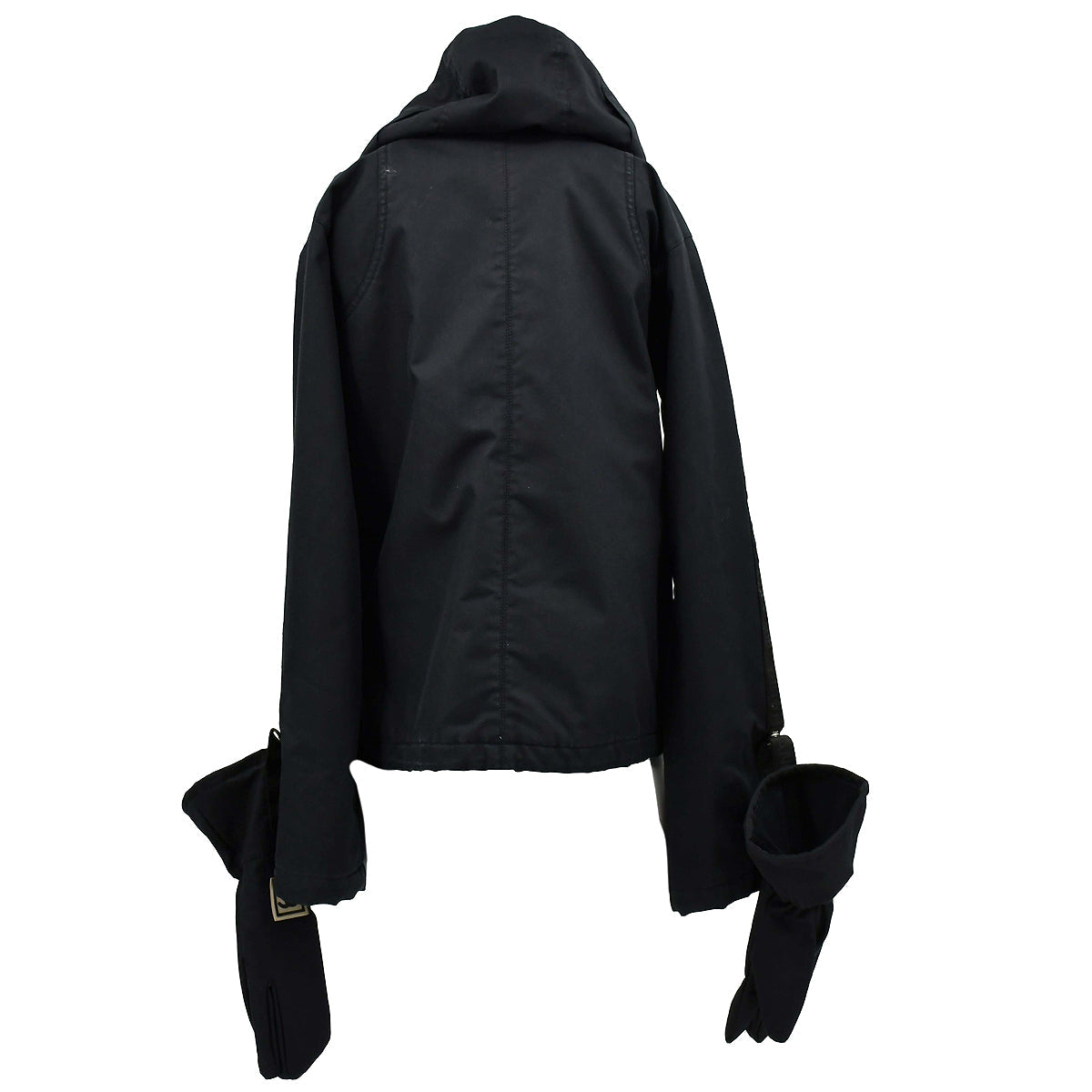 Luxury Chanel Sport Line Zip Up Hooded Jacket Black 02A #40