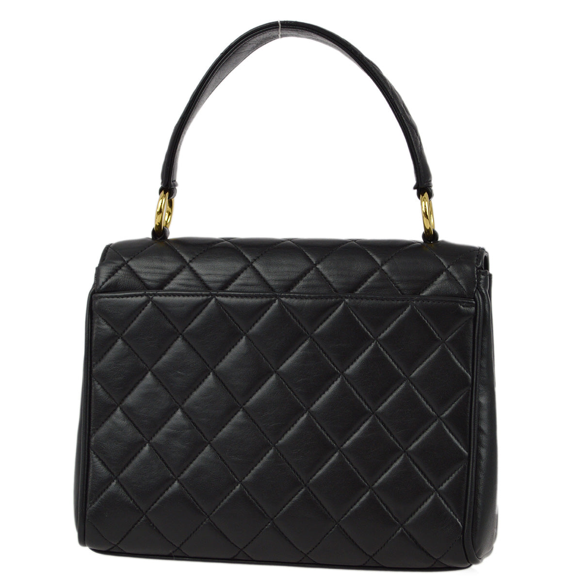 Luxury Chanel 1996-1997 Black Lambskin Handbag