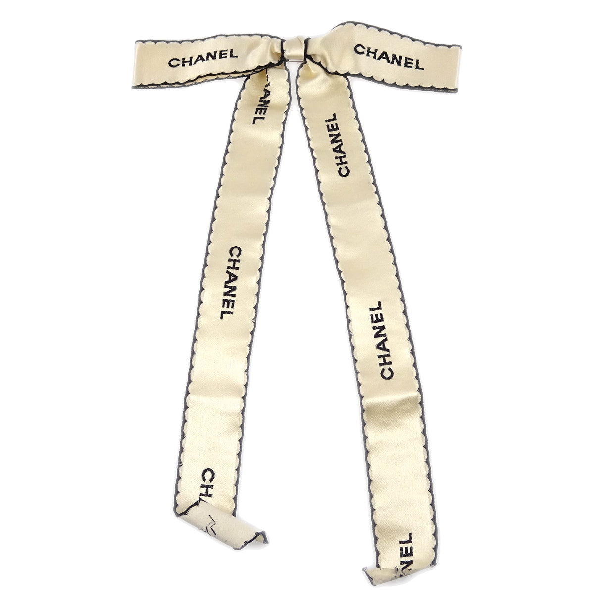 Luxury Chanel Bow Brooch Pin White