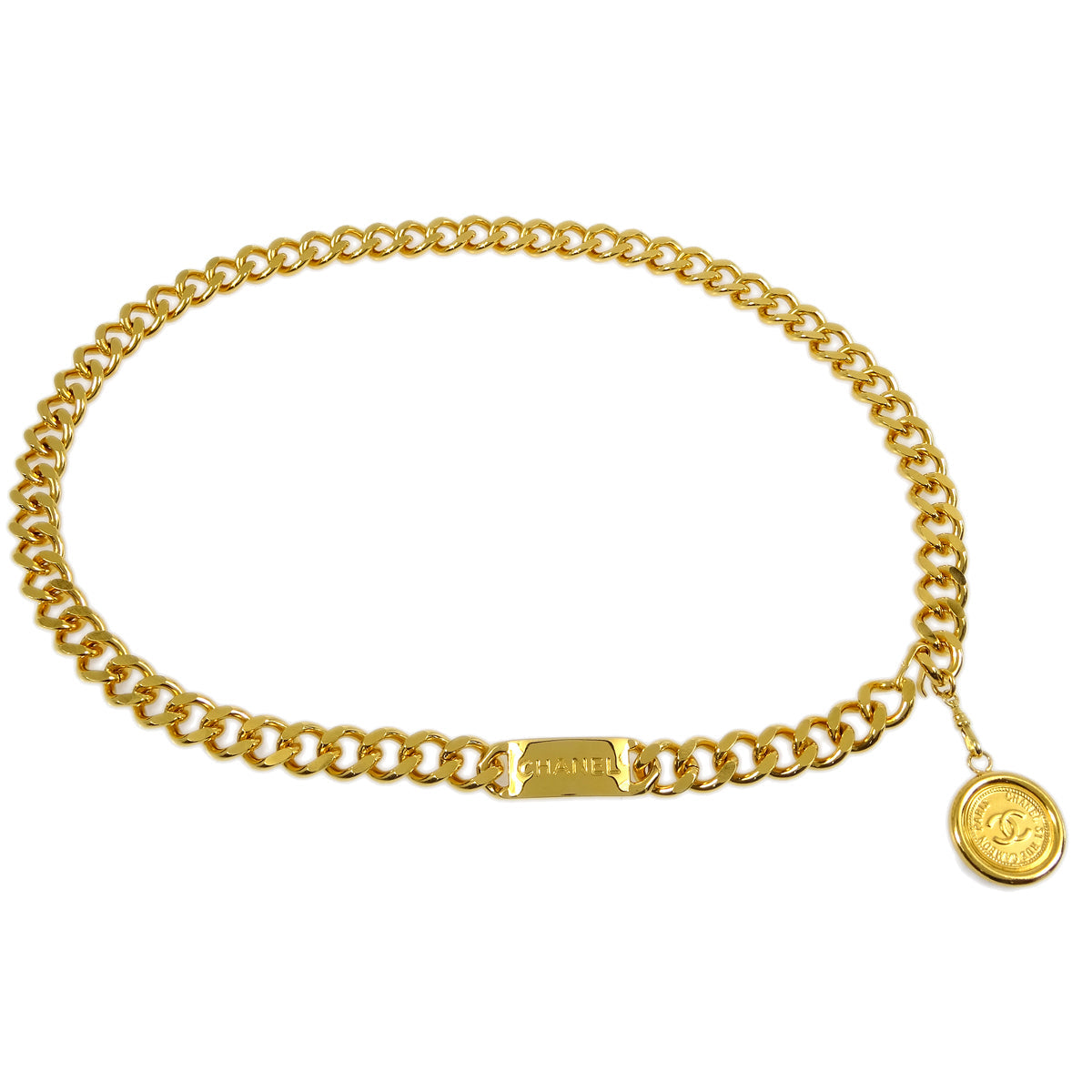 Luxury Chanel Medallion Chain Belt Small New