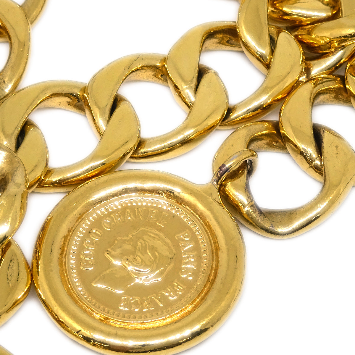 Luxury Chanel Medallion Chain Belt Small New