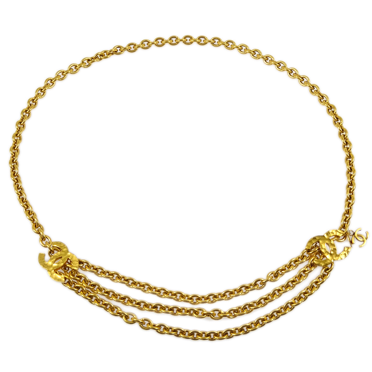 Luxury Chanel CC Chain Belt Gold 684 Small New