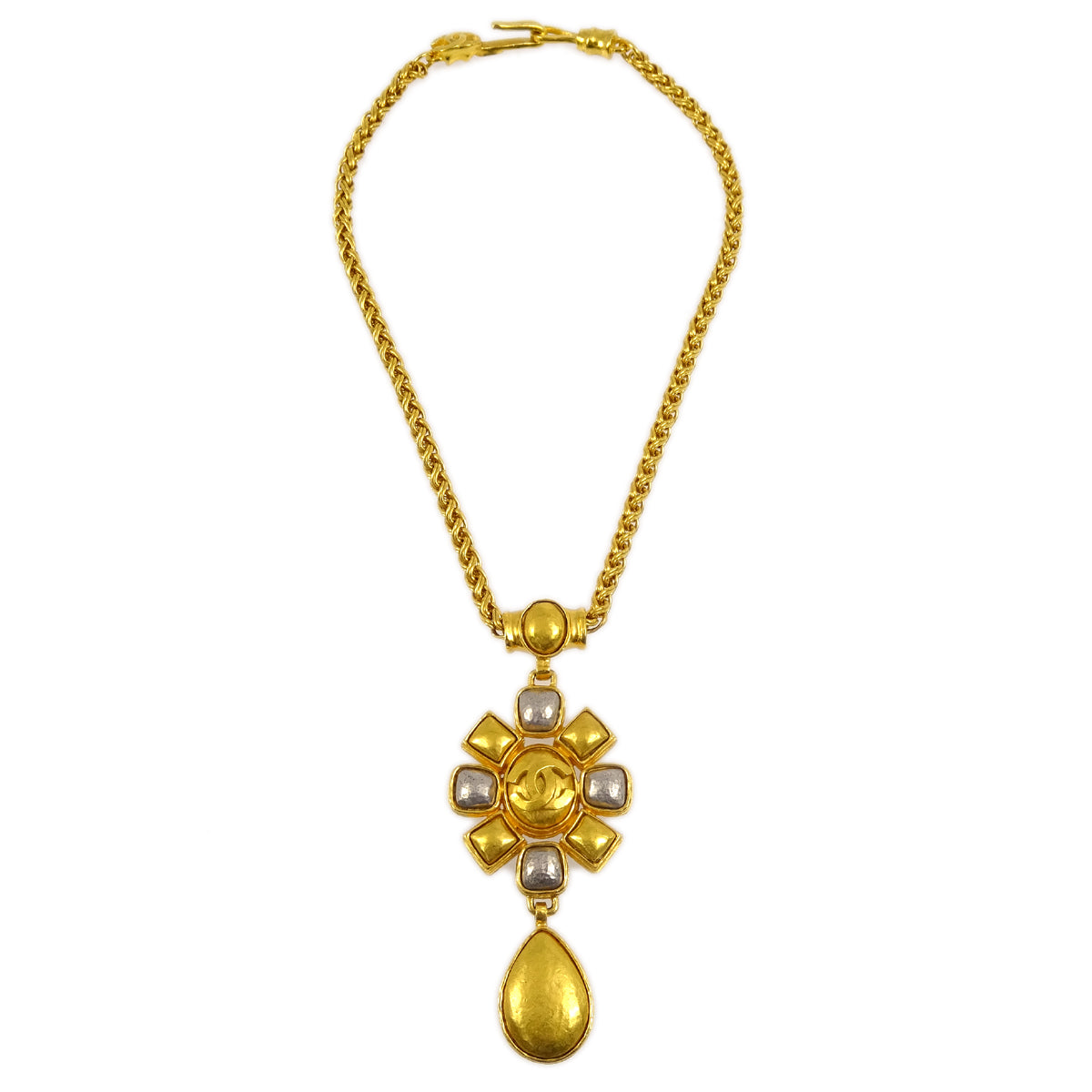 Luxury Chanel Gold Pendant Necklace 97A