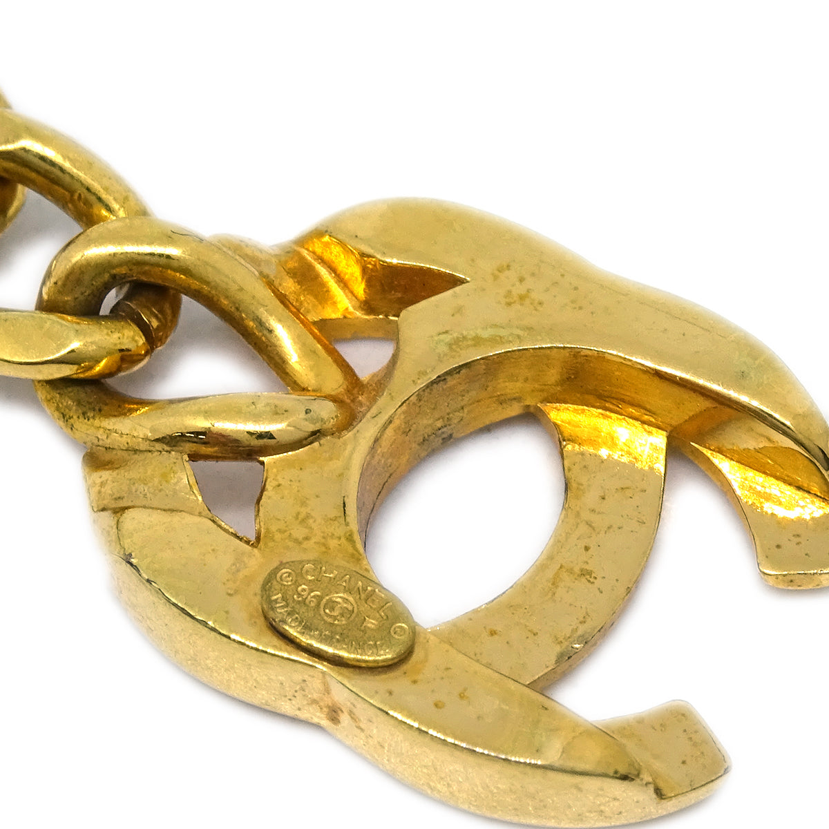 Luxury Chanel Turnlock Bracelet Gold 96P