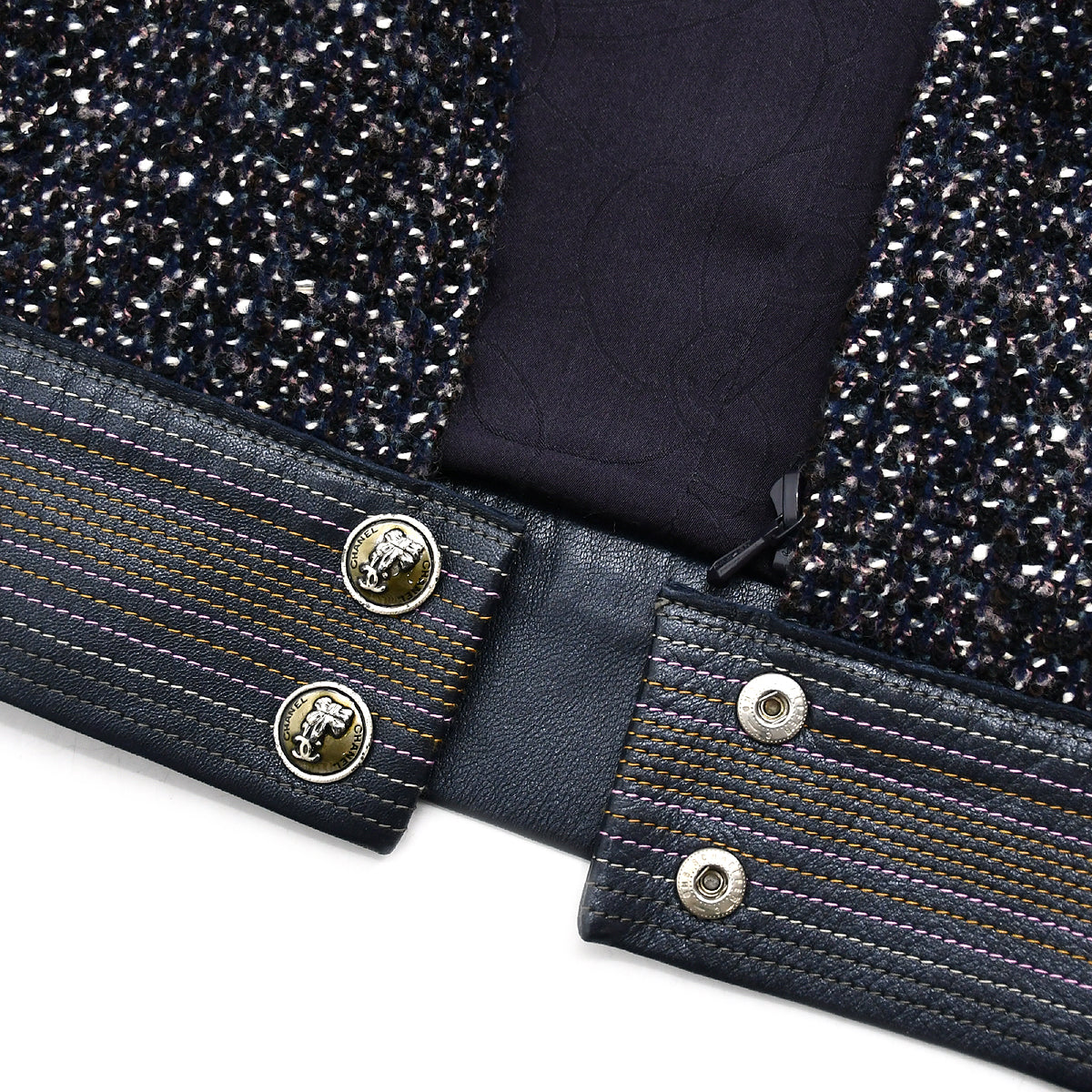 Luxury Chanel Setup Suit Jacket Dress Navy 04A #36