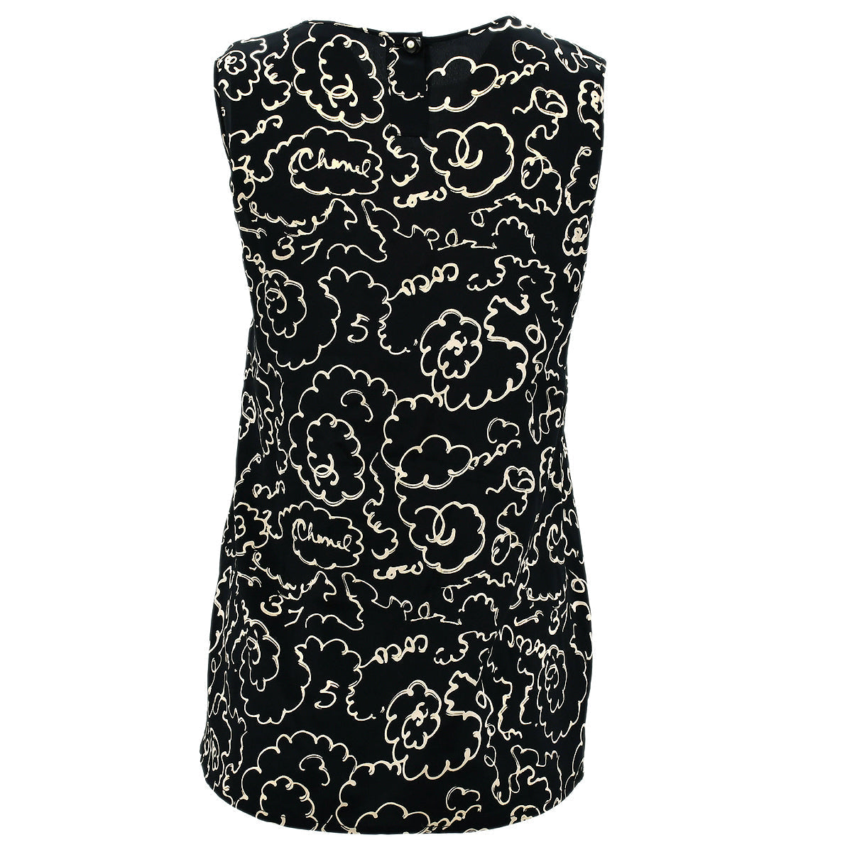 Luxury Chanel Sleeveless Tops Black