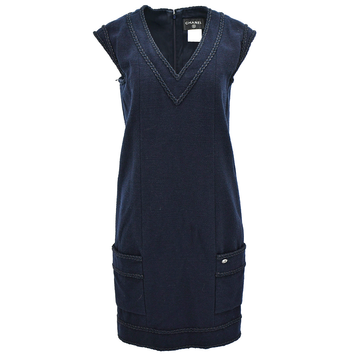 Luxury Chanel Dress Navy 08C #38