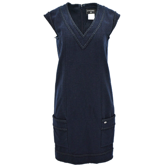 Luxury Chanel Dress Navy 08C #38
