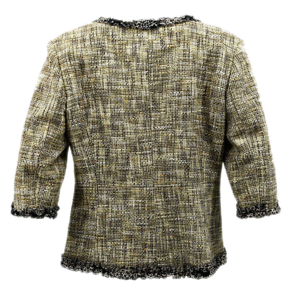 Luxury Chanel Collarless Jacket Beige 03P #48