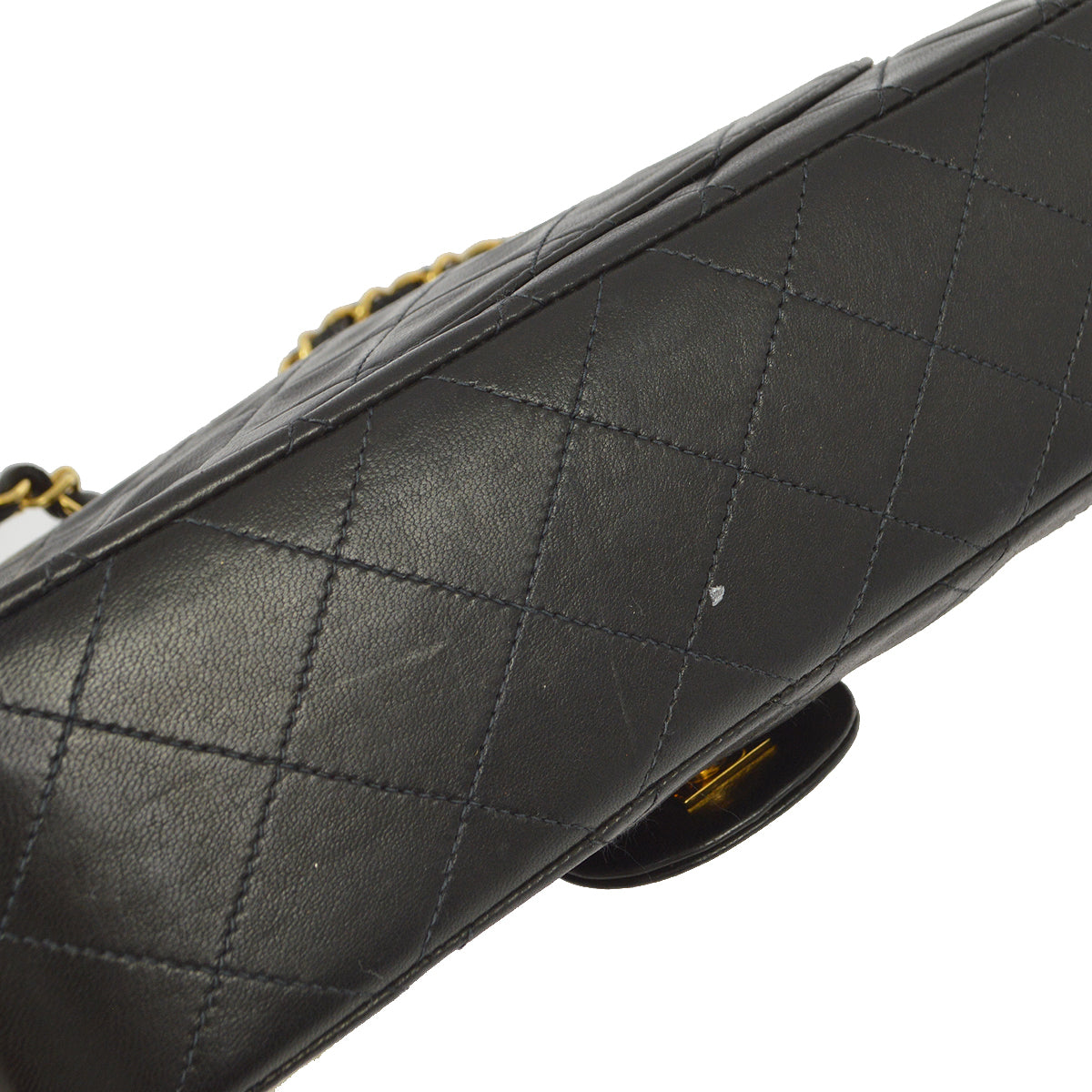 Luxury Chanel 1997-1999 Black Lambskin Small Classic Double Flap Shoulder Bag