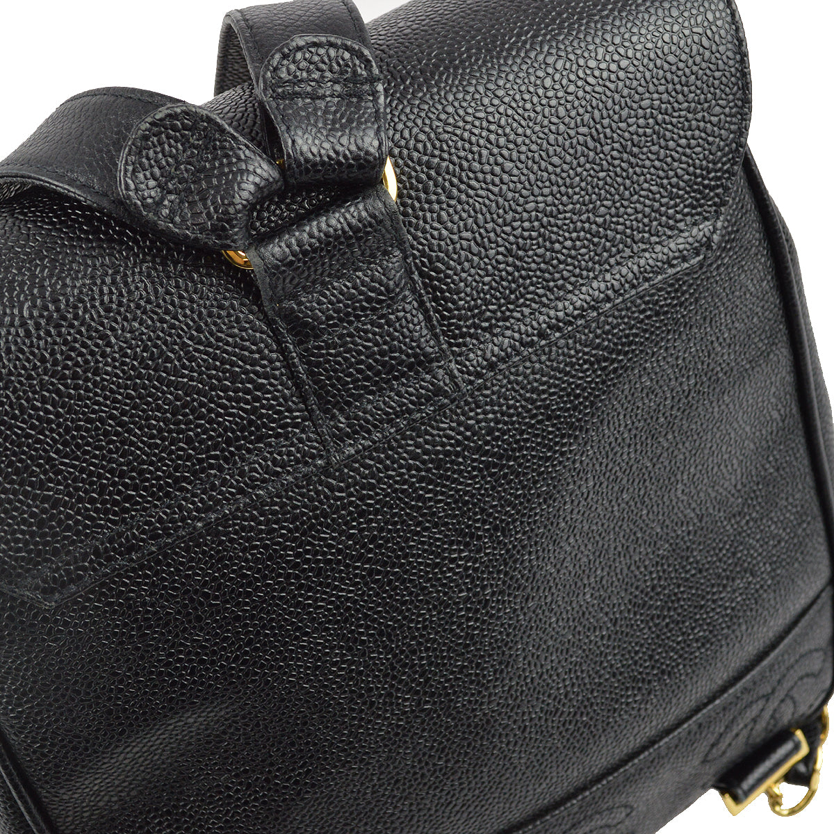 Luxury Chanel 1996-1997 Black Caviar Triple CC Backpack