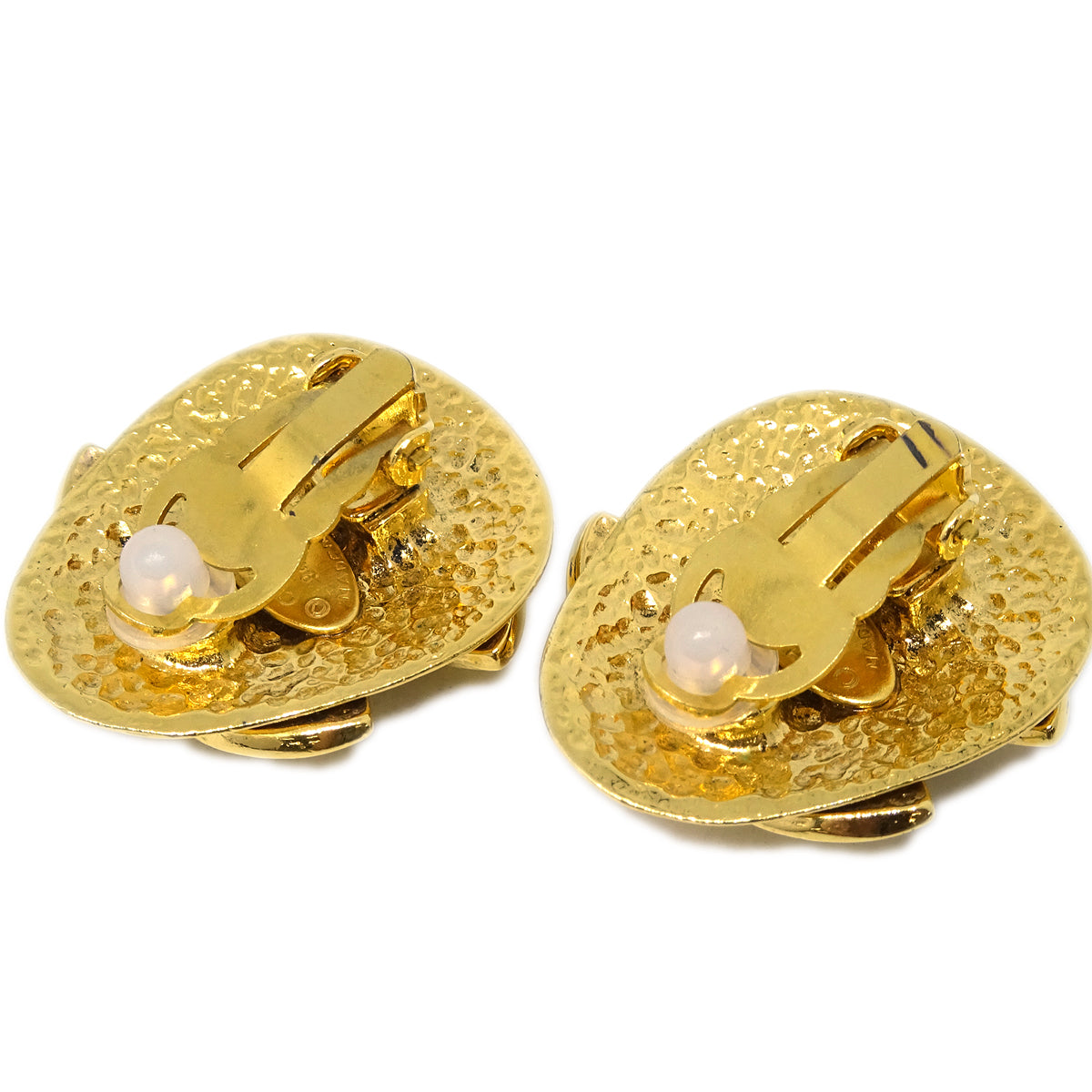Luxury Chanel Earrings Clip-On Gold 94P