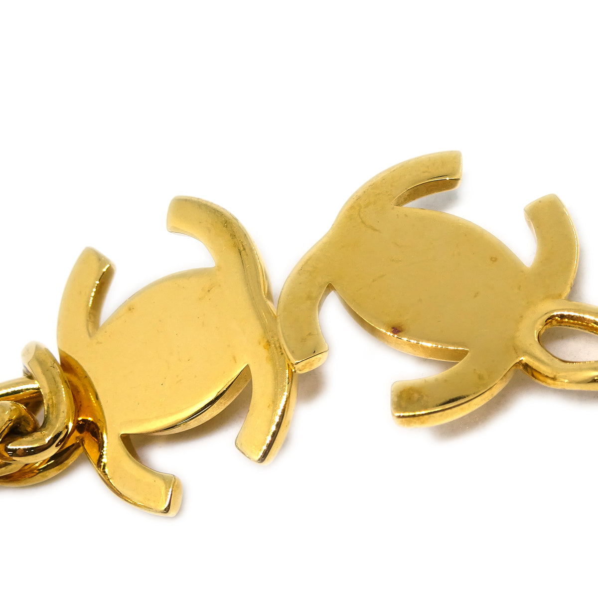 Luxury Chanel Dangle Turnlock Earrings Clip-On Gold 96A