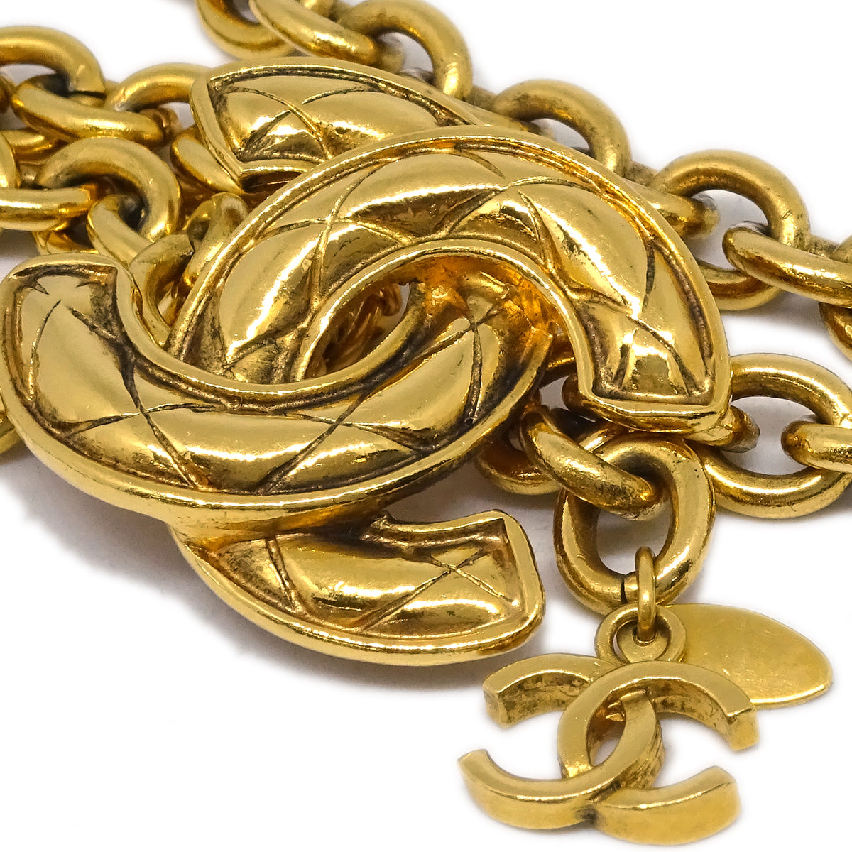 Luxury Chanel CC Gold Chain Belt 6051 Small New