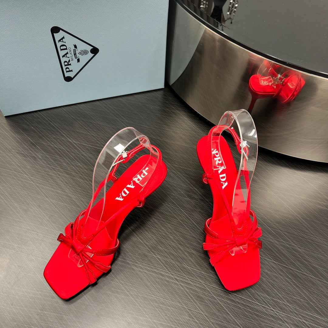 Luxury PradaHEELED SANDALS CANDY SATIN