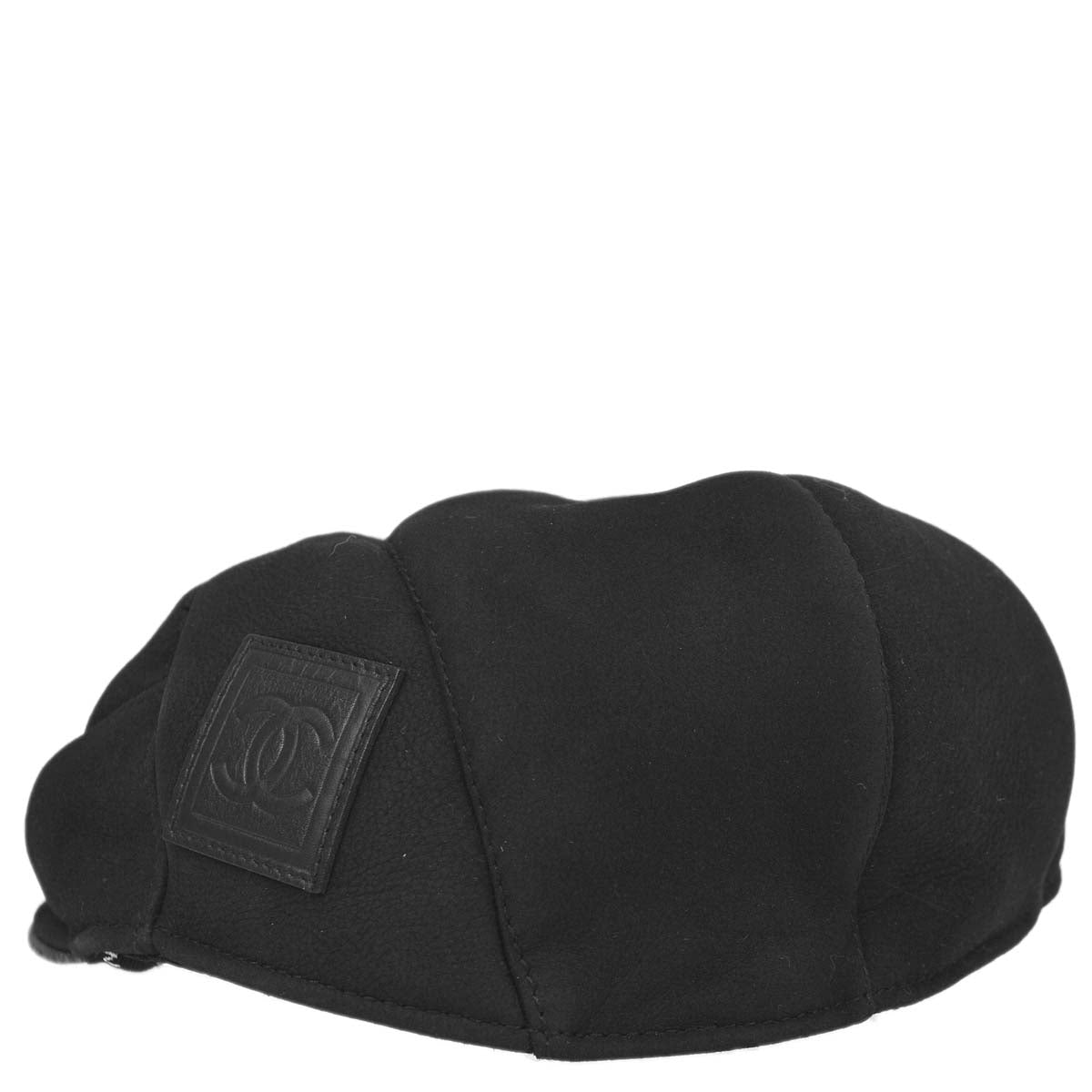 Luxury Chanel Sport Line Hunting Cap Hat Black #57 Small New