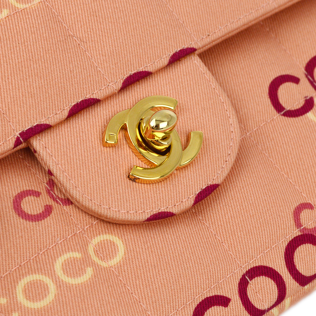 Luxury Chanel 2000-2001 Pink COCO East West Shoulder Bag