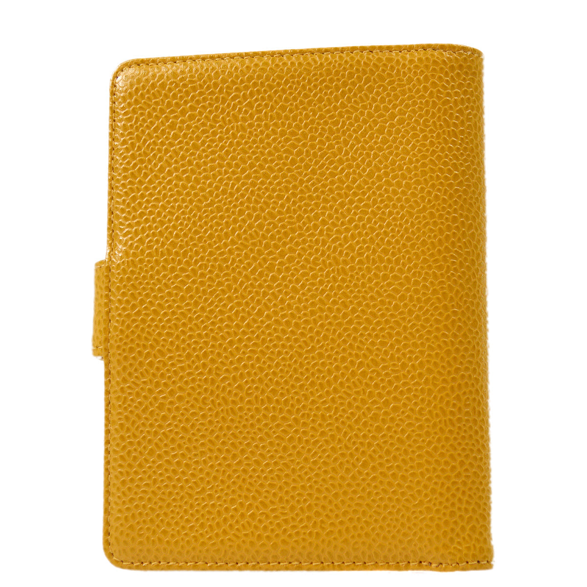 Luxury Chanel 2001-2003 Yellow Caviar Note Book Cover Small New