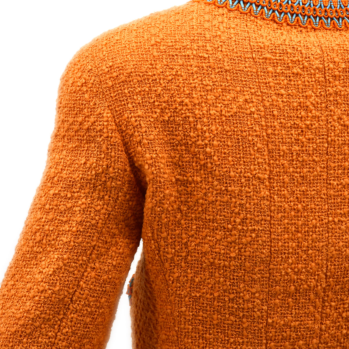Luxury Chanel Collarless Jacket Orange 94P #38