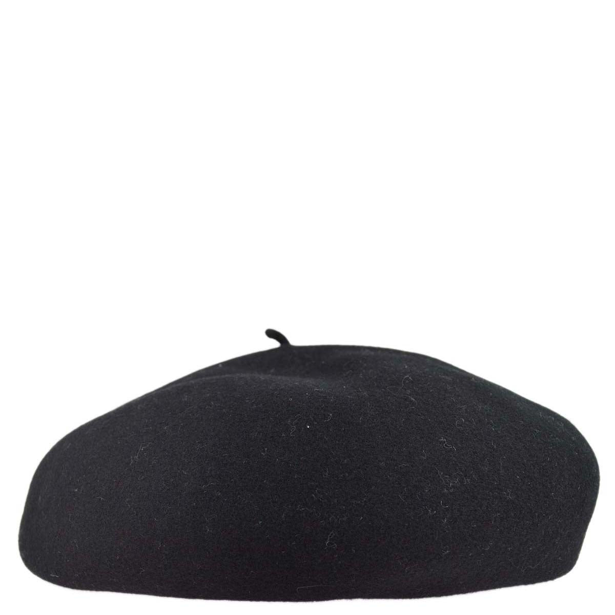 Luxury Chanel Oversize Black Hat Beret 98P #57 Small New
