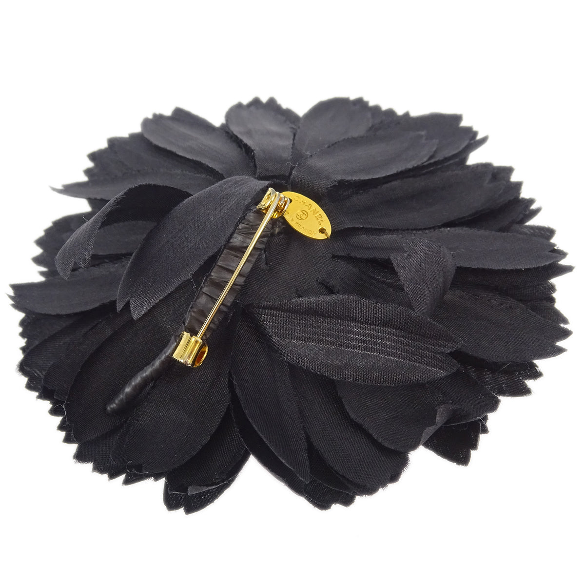 Luxury Chanel Sunflower Brooch Pin Black