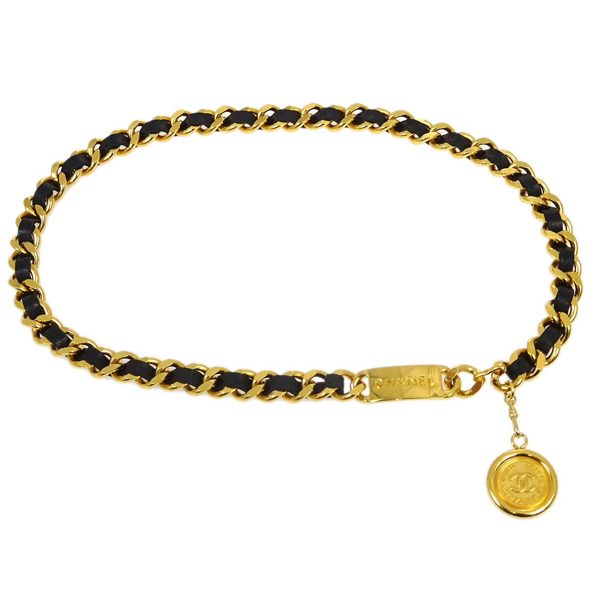 Luxury Chanel Medallion Chain Belt Gold Small New