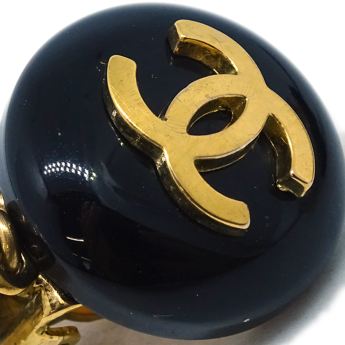 Luxury Chanel Artificial Pearl Dangle Earrings Clip-On Gold 94A