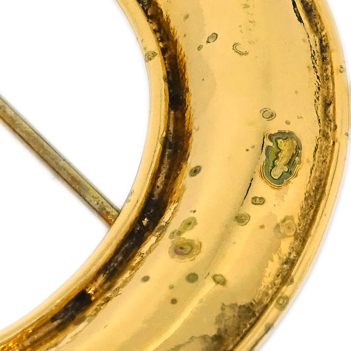 Luxury Chanel Hoop Brooch Pin Gold 94P