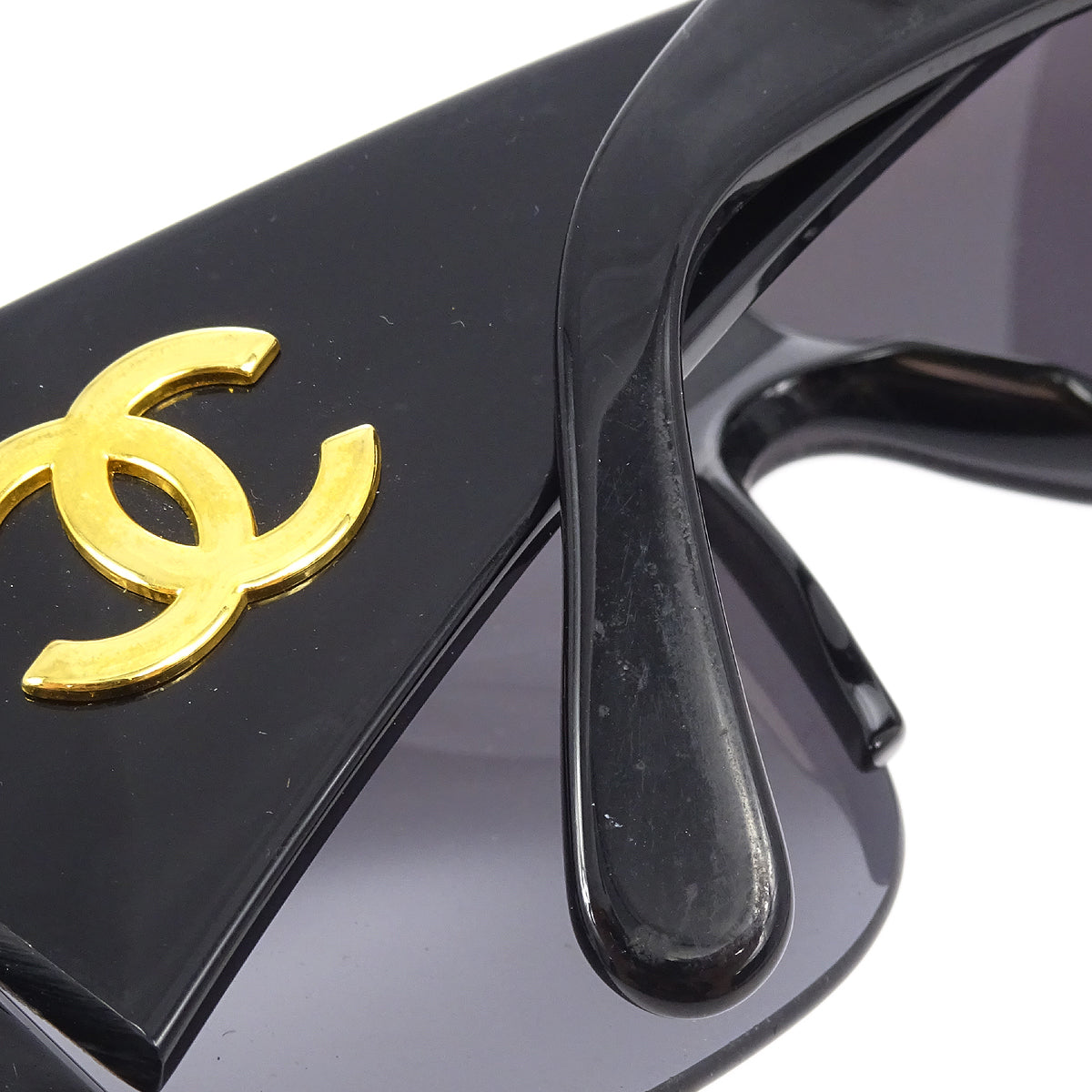 Luxury Chanel Chain Sunglasses Eyewear Black Small New