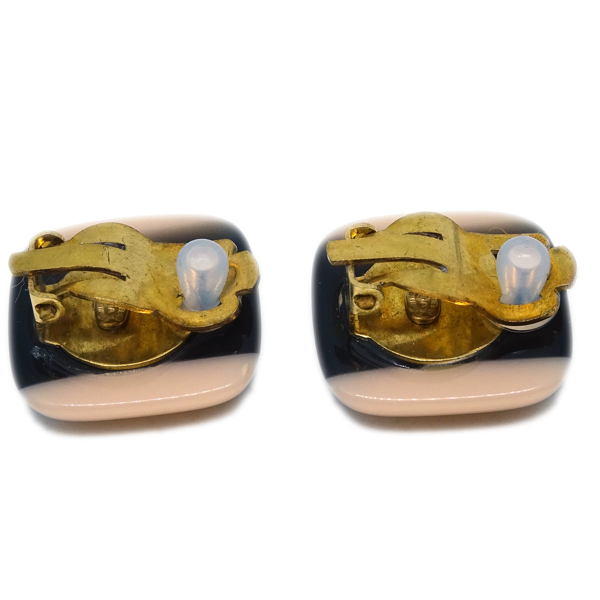 Luxury Chanel Square Earrings Clip-On Black 01A