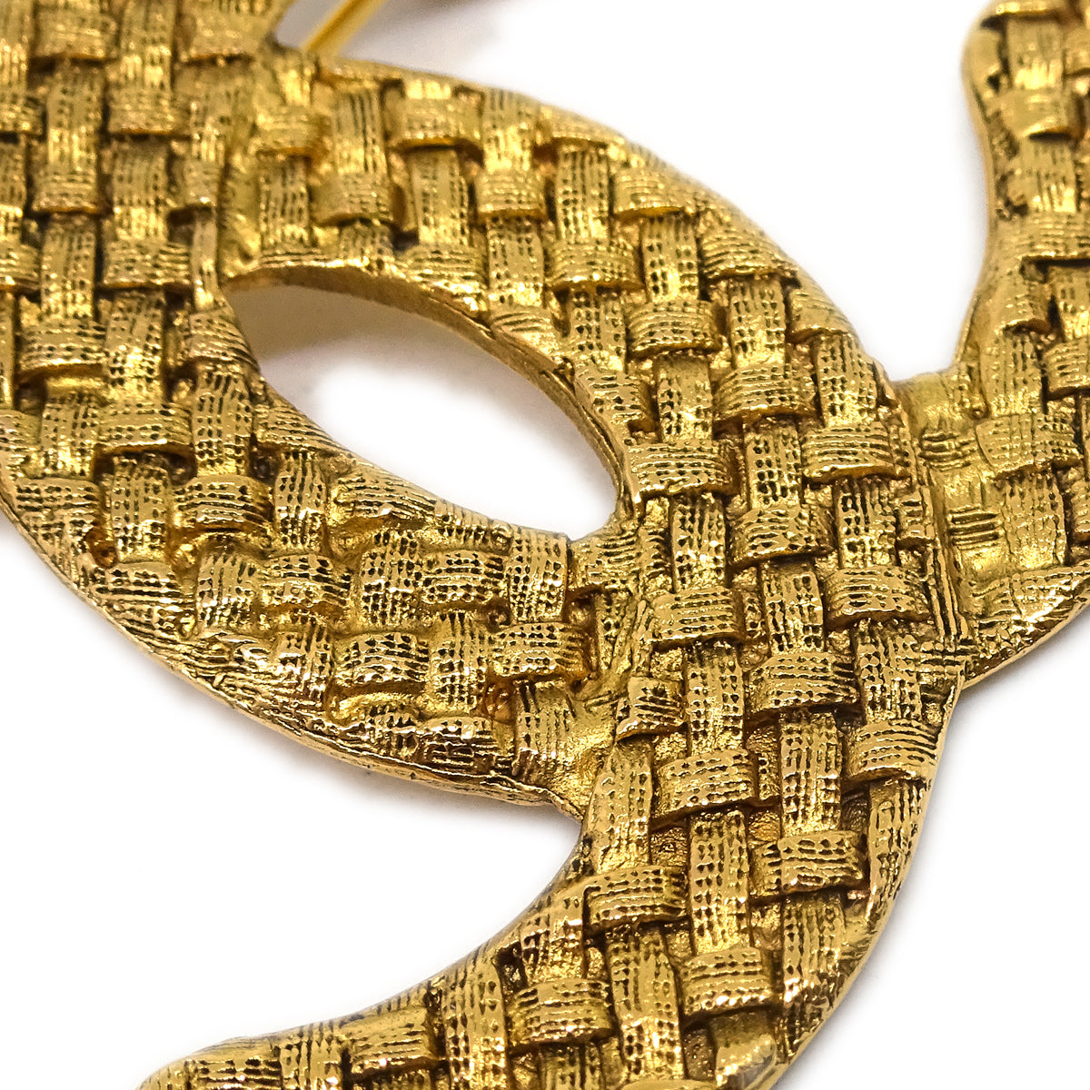 Luxury Chanel CC Brooch Pin Gold 29/1262