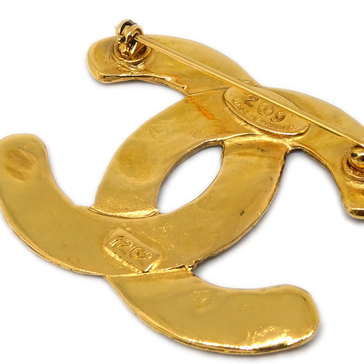 Luxury Chanel CC Brooch Pin Gold 29/1262