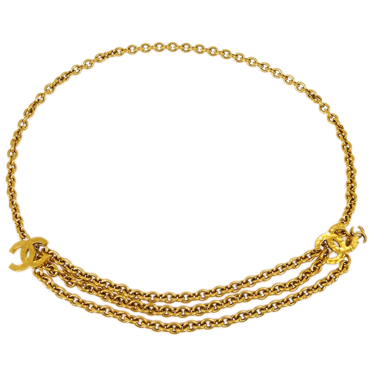 Luxury Chanel CC Chain Belt Gold 684 Small New