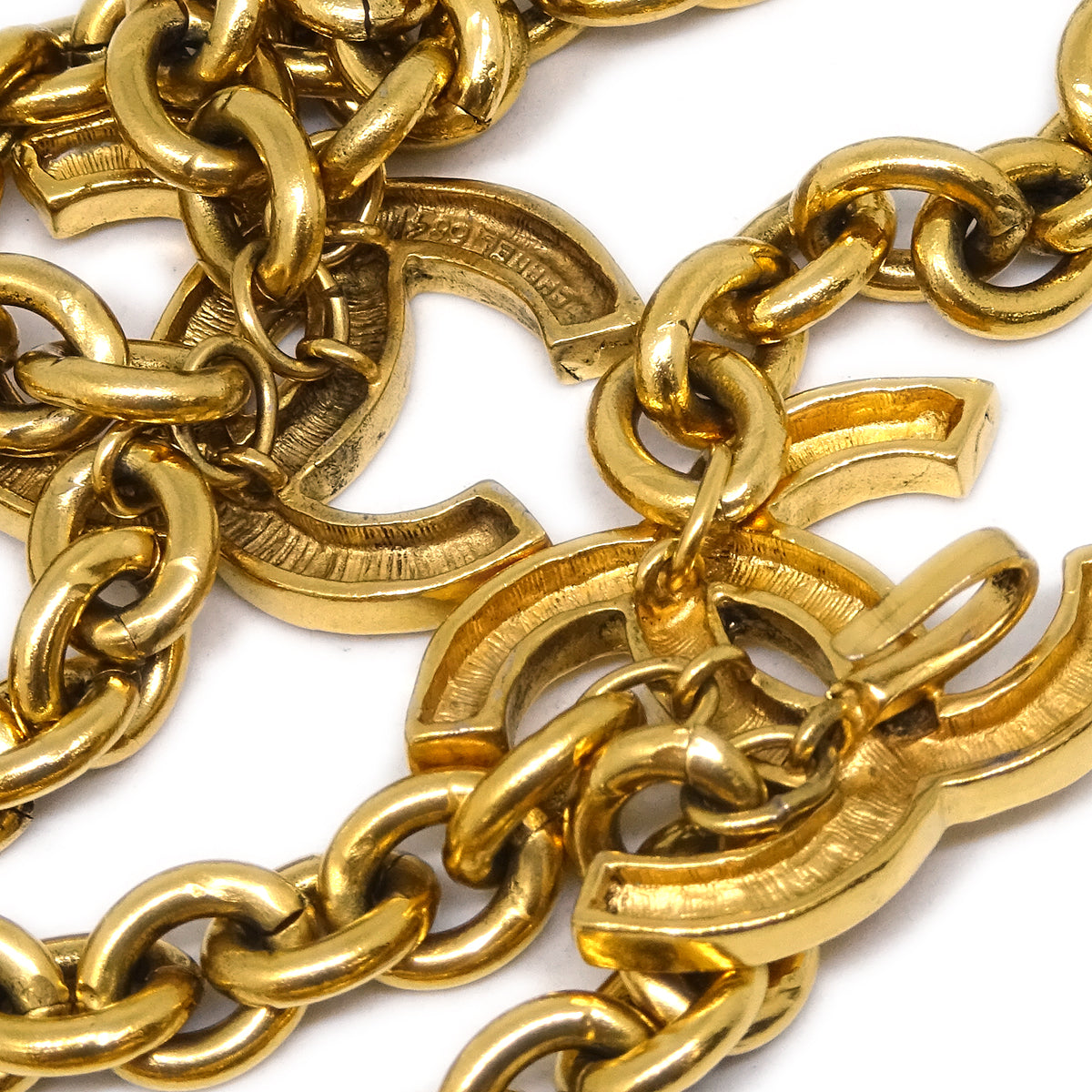 Luxury Chanel CC Chain Belt Gold 684 Small New