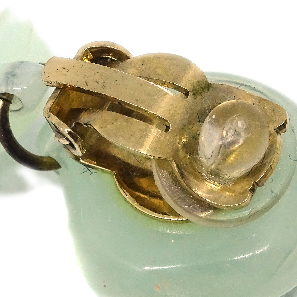 Luxury Chanel Dangle Earrings Clip-On Light Green 02P