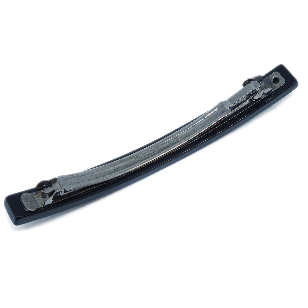 Luxury Chanel Hair Clip Hairpin Barrette Black 03P