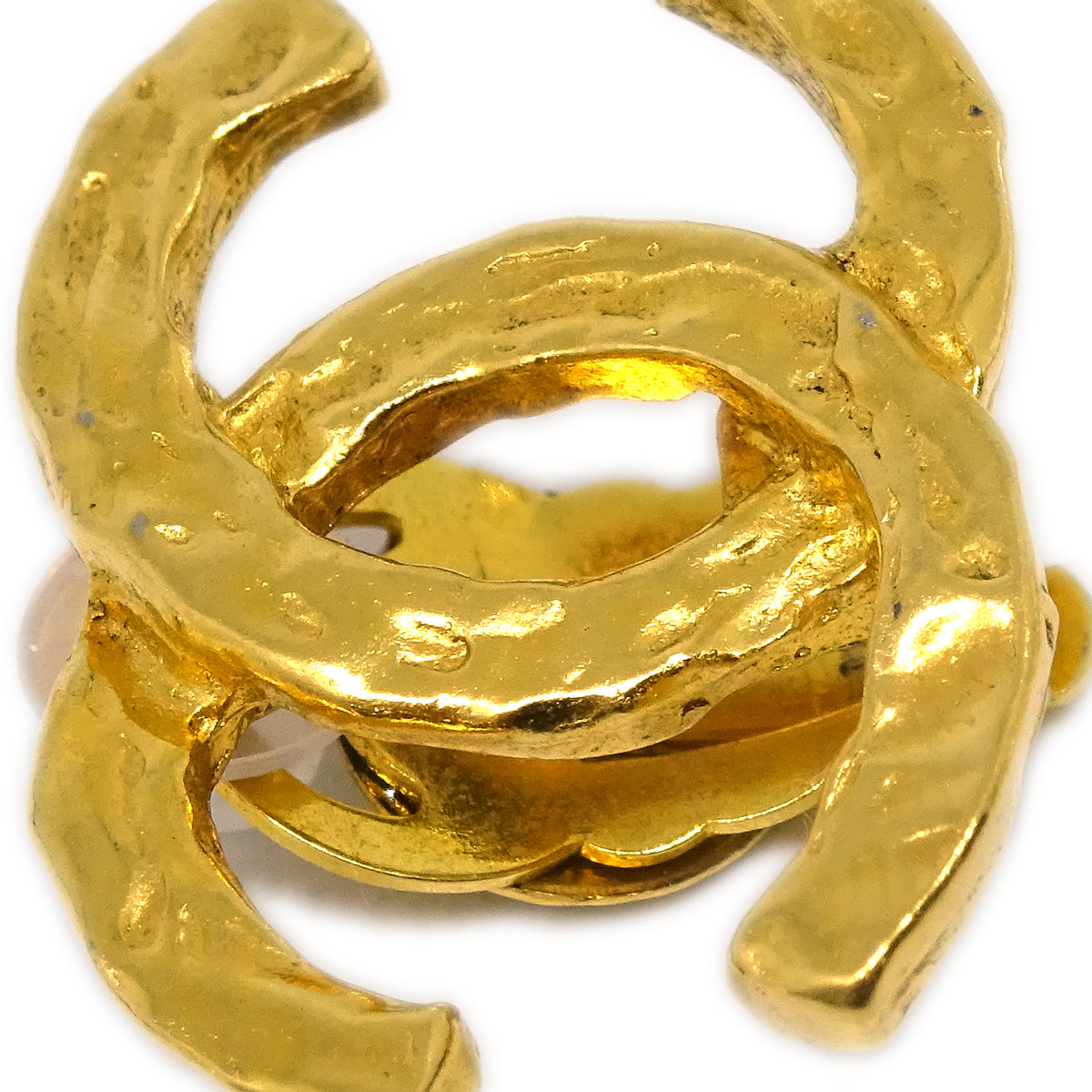 Luxury Chanel Gold CC Earrings Clip-On